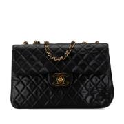 Pre-owned Leather shoulder-bags Chanel Vintage , Black , Dames