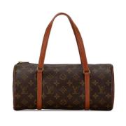 Pre-owned Canvas handbags Louis Vuitton Vintage , Brown , Dames