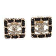 Pre-owned Metal earrings Chanel Vintage , Yellow , Dames