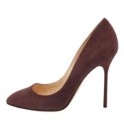 Pre-owned Suede heels Sergio Rossi Pre-owned , Purple , Dames