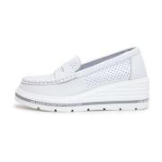 Klassieke Urban Platform Loafers - Wit Cesare Gaspari , White , Dames