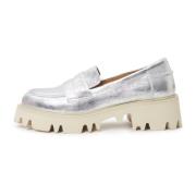 Chunky Platform Loafers - Silver Cesare Gaspari , Gray , Dames