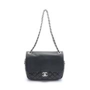 Pre-owned Leather shoulder-bags Chanel Vintage , Black , Dames