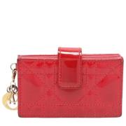 Pre-owned Leather wallets Dior Vintage , Red , Dames