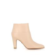 Beige Leren Enkellaarzen Chloé , Beige , Dames