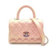 Pre-owned Leather chanel-bags Chanel Vintage , Pink , Dames