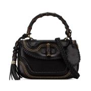 Pre-owned Leather handbags Gucci Vintage , Black , Dames