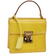 Pre-owned Leather handbags Louis Vuitton Vintage , Yellow , Dames