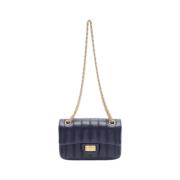 Pre-owned Leather chanel-bags Chanel Vintage , Blue , Dames