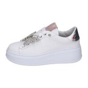 Leren Dames Sneakers Stijlvolle Schoenen Gio+ , White , Dames