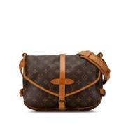 Pre-owned Canvas shoulder-bags Louis Vuitton Vintage , Brown , Dames