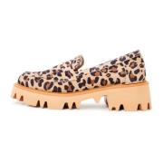 Chunky Platform Loafers - Leopard Cesare Gaspari , Multicolor , Dames