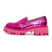 Chunky Platform Loafers - Fuchsia Cesare Gaspari , Pink , Dames