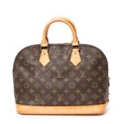 Pre-owned Coated canvas handbags Louis Vuitton Vintage , Brown , Dames