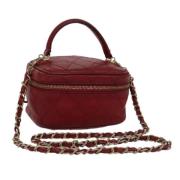 Pre-owned Leather chanel-bags Chanel Vintage , Red , Dames