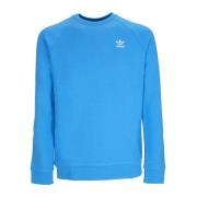 Blauwe Crewneck Sweatshirt met Trefoil Logo Adidas , Blue , Heren