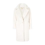 Teddy Shearling Coat Michael Kors , Beige , Dames