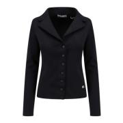 Zwarte Blazer met V-hals en Strikdetail Dolce & Gabbana , Black , Dame...