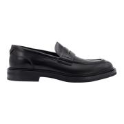 Zwarte Loafer Schoenen met Metalen Monogram Dolce & Gabbana , Black , ...