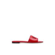 Slippers met logo Dolce & Gabbana , Red , Dames