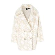 Beige Faux Leather Coat Pinko , Beige , Dames