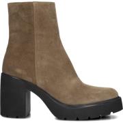 Taupe Suède Enkellaarzen Khan Unisa , Beige , Dames