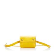 Pre-owned Leather crossbody-bags Hermès Vintage , Yellow , Dames