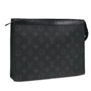 Pre-owned Canvas clutches Louis Vuitton Vintage , Black , Dames