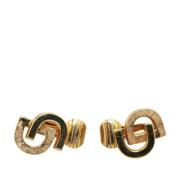 Pre-owned Metal earrings Dior Vintage , Yellow , Dames