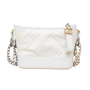 Pre-owned Leather chanel-bags Chanel Vintage , White , Dames