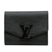 Pre-owned Leather wallets Louis Vuitton Vintage , Black , Dames