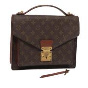 Pre-owned Canvas handbags Louis Vuitton Vintage , Brown , Dames