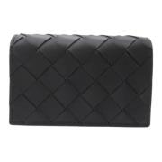 Pre-owned Leather wallets Bottega Veneta Vintage , Black , Dames