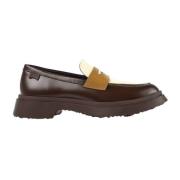 Bruin beige en ivoor lederen loafers Camper , Brown , Dames