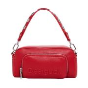 Half Logo Fw24 Dames Tas Desigual , Red , Dames