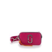 Fuchsia Schoudertas met Metalen Logo Marc Jacobs , Pink , Dames