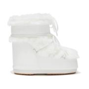 Faux-Fur Lace-Up Winterlaarzen Moon Boot , White , Dames