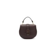 Leren tas met chocolade accessoire Frau , Brown , Dames