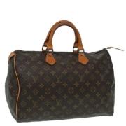 Pre-owned Canvas handbags Louis Vuitton Vintage , Brown , Dames