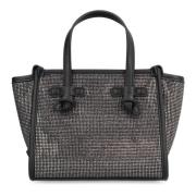 Versierde leren handtas Gianni Chiarini , Black , Dames