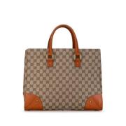 Pre-owned Canvas totes Gucci Vintage , Beige , Dames