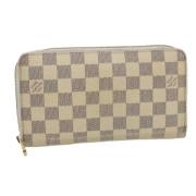 Pre-owned Canvas wallets Louis Vuitton Vintage , Beige , Dames