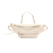 Pre-owned Leather handbags Chanel Vintage , White , Dames