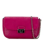 Pre-owned Leather shoulder-bags Dior Vintage , Purple , Dames