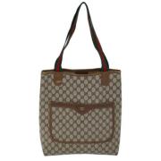 Pre-owned Canvas totes Gucci Vintage , Beige , Dames