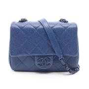 Pre-owned Fabric shoulder-bags Chanel Vintage , Blue , Dames