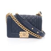 Pre-owned Fabric shoulder-bags Chanel Vintage , Blue , Dames