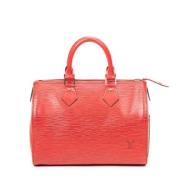 Pre-owned Leather handbags Louis Vuitton Vintage , Red , Dames