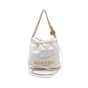 Pre-owned Leather chanel-bags Chanel Vintage , White , Dames