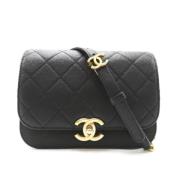 Pre-owned Fabric shoulder-bags Chanel Vintage , Black , Dames